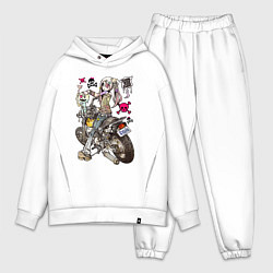 Мужской костюм оверсайз Anime biker girl, цвет: белый