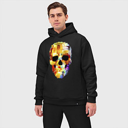 Мужской костюм оверсайз Color skull - sketch, цвет: черный — фото 2
