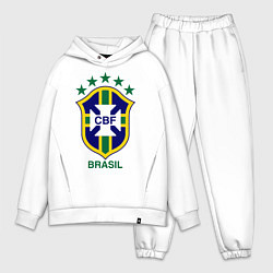 Мужской костюм оверсайз Brasil CBF, цвет: белый