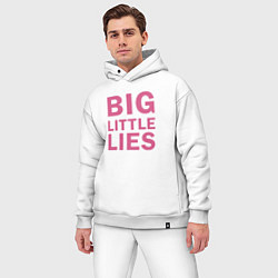 Мужской костюм оверсайз Big Little Lies logo, цвет: белый — фото 2