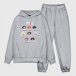 Мужской костюм оверсайз Stray Kids Chibi, цвет: меланж