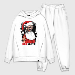 Мужской костюм оверсайз Bad Santa, fuck you, цвет: белый