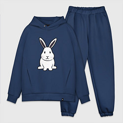 Мужской костюм оверсайз Снежный кролик, цвет: тёмно-синий