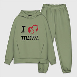 Мужской костюм оверсайз Mom - Love You, цвет: авокадо