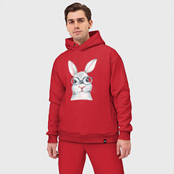 Мужской костюм оверсайз Серый кролик, цвет: красный — фото 2