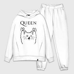 Мужской костюм оверсайз Queen - rock cat, цвет: белый