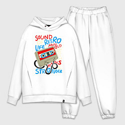 Мужской костюм оверсайз Касссета ретро звук