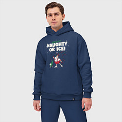 Мужской костюм оверсайз Naughty or ice, цвет: тёмно-синий — фото 2