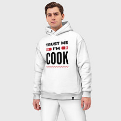 Мужской костюм оверсайз Trust me - Im cook, цвет: белый — фото 2