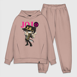 Мужской костюм оверсайз Дзётаро Кудзё - character - stylization, цвет: пыльно-розовый