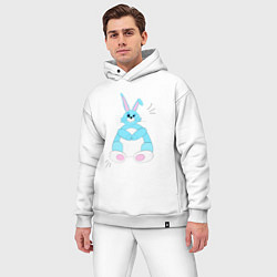 Мужской костюм оверсайз Косой кролик, цвет: белый — фото 2