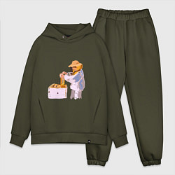 Мужской костюм оверсайз Пчеловод и его пасека, цвет: хаки