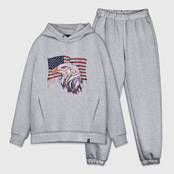 Мужской костюм оверсайз American eagle, цвет: меланж