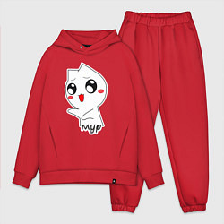 Мужской костюм оверсайз Котик Мур, цвет: красный