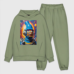 Мужской костюм оверсайз Гомер Симпсон - космический рыцарь - нейросеть, цвет: авокадо