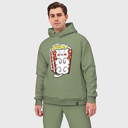 Мужской костюм оверсайз Коткорн, цвет: авокадо — фото 2