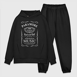 Мужской костюм оверсайз Paramore в стиле Jack Daniels, цвет: черный