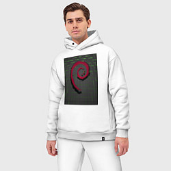 Мужской костюм оверсайз Debian Linux, цвет: белый — фото 2