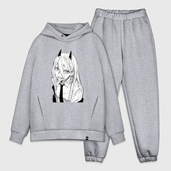 Мужской костюм оверсайз Пауэр с рожками - человек бензопила