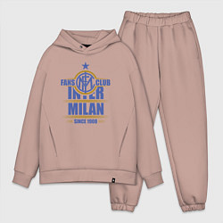 Мужской костюм оверсайз Inter Milan fans club, цвет: пыльно-розовый