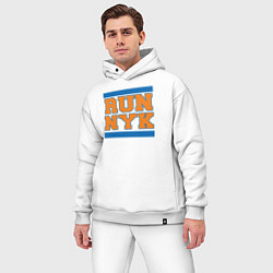Мужской костюм оверсайз Run New York Knicks, цвет: белый — фото 2