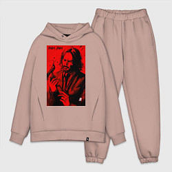 Мужской костюм оверсайз John Wick Baba Yaga art, цвет: пыльно-розовый