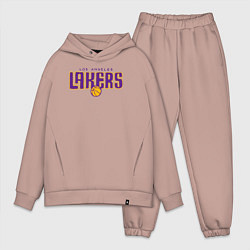 Мужской костюм оверсайз Team Lakers, цвет: пыльно-розовый