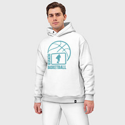 Мужской костюм оверсайз Denver basket, цвет: белый — фото 2