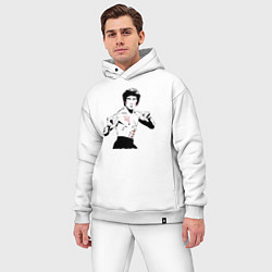 Мужской костюм оверсайз Брюс Ли в крови, цвет: белый — фото 2