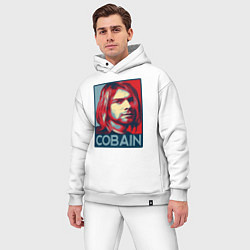 Мужской костюм оверсайз Nirvana - Kurt Cobain, цвет: белый — фото 2