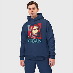 Мужской костюм оверсайз Nirvana - Kurt Cobain, цвет: тёмно-синий — фото 2