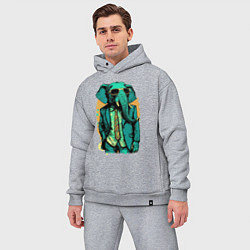 Мужской костюм оверсайз Человек слон, цвет: меланж — фото 2