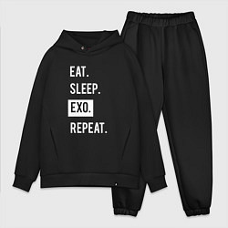 Мужской костюм оверсайз Eat Sleep EXO Repeat