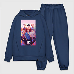 Мужской костюм оверсайз BTS art anime style