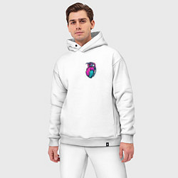 Мужской костюм оверсайз Heart grenade - сердечная граната, цвет: белый — фото 2