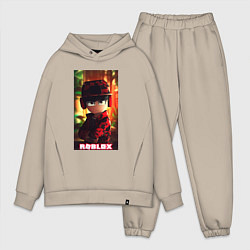 Мужской костюм оверсайз Roblox game avatar, цвет: миндальный