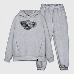 Мужской костюм оверсайз Коала голова