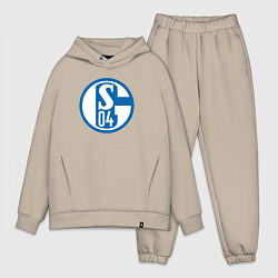 Мужской костюм оверсайз Schalke 04 fc club, цвет: миндальный