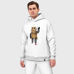 Мужской костюм оверсайз Roblox робот машет, цвет: белый — фото 2