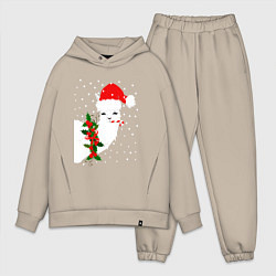 Мужской костюм оверсайз Лама - альпака Санта Клаус