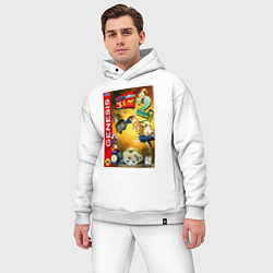 Мужской костюм оверсайз Earth worm jim 2 cover, цвет: белый — фото 2