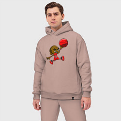 Мужской костюм оверсайз Baby Jordan, цвет: пыльно-розовый — фото 2