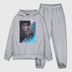 Мужской костюм оверсайз Портрет - Lies of P, цвет: меланж