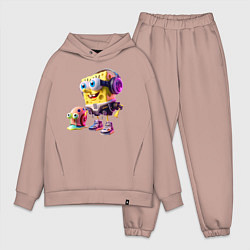 Мужской костюм оверсайз Губка Боб и улитка Гэри - киберпанк