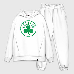 Мужской костюм оверсайз Boston Celtics clover, цвет: белый