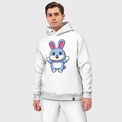Мужской костюм оверсайз Hello bunny, цвет: белый — фото 2