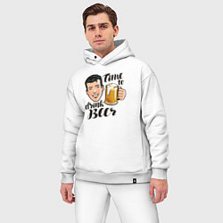 Мужской костюм оверсайз Время для пива, цвет: белый — фото 2