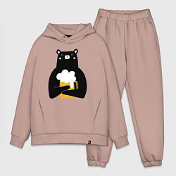 Мужской костюм оверсайз Мишка с кружкой пива