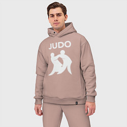 Мужской костюм оверсайз Warriors judo, цвет: пыльно-розовый — фото 2