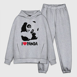 Мужской костюм оверсайз I love panda